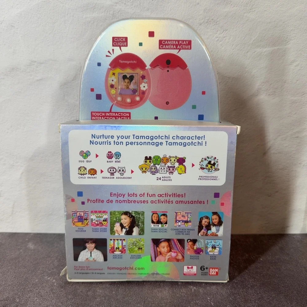 Bandai Tamagotchi Pix Virtual Pet Floral Pink with Camera 42901